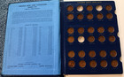 Lincoln Cent Set 1909-1940 Missing Five Coins In Whitman Bookshelf Album