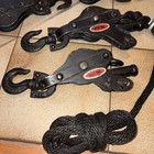 4-qty Moline Iron Works Double Pulleys Rh820b-c  Block Tackle Set For 5 16    Rope