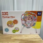 Bright Starts Baby Bouncer Infant Seat Soothing Vibrations Flamingo Vibes Pink