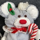 Vintage Fisher Price Puffalump Christmas Mouse Stuffed Animal 1987 Plush 11  