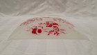 Vintage Cowboy Western Ceiling Light Fixture Shade Frosted Glass Red 12  Square
