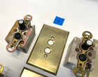 One Only Brass Push Button Switch Plate Diamond H W  1 Single Pole Switch Tested
