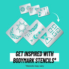 Bic Bodymark Temporary Tattoo Marker - Multicolor  8-pack  6 Stencils  New