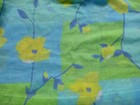 Vtg Toddler Little Girl Mod Floral Sheer Organza Dress Green Blue Smocked Bodice