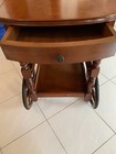 Antique Drop Leaf Table Cart Tea Server Bar Console End Side Vintage