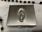 Vtg Sterling Silver Rosary W Silver Crucifix  Beads And Medal