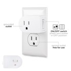 Cordinate Grounded Outlet On off Power Switch  3 Prong  Plug In 1 Pack  White