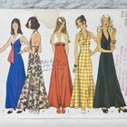 5349 Simplicity Vtg 70s Sew Pattern Halter Maxi Dress Neckline Option Size 10