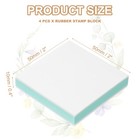 4pcs 2x2  Rubber Carving Blocks  Soft Linoleum Art Carving Block  Green