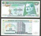 1989 Guatemala 1 Quetzal   P-66   General Orellana   Gem Crisp Uncirculated