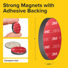 Adhesive-backed Ceramic Disc Magnets - 1 Inch  25mm  Round Ferrite Magnets