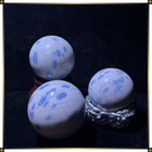 2   350g K2 Sphere With Granite blue Azurite Crystal Ball Raindrop Azurite Gem