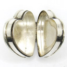 Vintage Sterling Silver  925 Mother Of Pearl Heart Trinket Miniature Pill Box