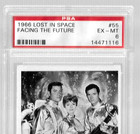 1966 Topps Lost In Space Card  55 Facing The Future Psa 6 Last Card In The Set