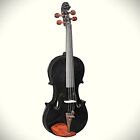 Full-size 4 4 Black Sparkle Violin With Redwood Chinrest  Air-dried Spruce Top