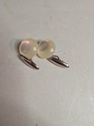 Vintage Men s Silver beige metal Round Cabochon Ball Tops Toggle Back Cufflinks