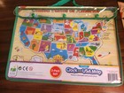 New The Learning Journey Clock   Us Map Wooden Puzzle 3 Pc Set Lift   Learn