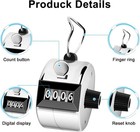 Paquete De 2 Contadores De Clic  Contador Manual De Metal Con Clic  Contador