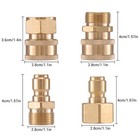 4x Pressure Washer Adapters Set Quick Disconnect Kit M22 Swivel To 3 8   Connect