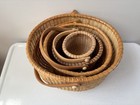 Vintage Oval Nantucket Baskets Nested Set Of 4 Nautical Home Decor 