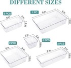 16 Pcs Drawer Organizer Set  5 Varied Size Bathroom And Kitchen 16 Pcs  Clear 