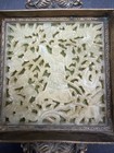 Vintage    mutton Fat    Jade Hand Carved Oriental Man Chinese Plaque W  Frame
