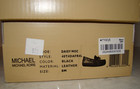Nib Michael Kors Womens Size 8 Black Leather Moc Toe Bow Loafers Shoes Flats
