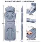 Full Body Bathtub Pillow 59x20in Spa Cushion Washable
