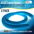 3 Pack Of Blue Above Ground Pool Hose Replacement 1 25  Diameter X 59  Long