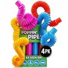 Pop Tubes - Sensory Toys - Fidget Toys - Imaginative Play   Large 4 Pack