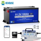 48v 100ah Golf Cart Lithium Lifepo4 Battery Metal Case   18a Charger 200a Bms