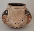 Antique Casas Grandes Polychrome Pottery Bowl Unusual Applied Fox