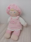 Baby Gund My First Dolly Plush Stuffed Doll Toy Pink Flower Blond Hair Lovey