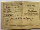 Mileage Ration Identification Folder With Unused Mileage Stamps