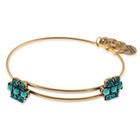 Alex And Ani Women s Aqua Sparkler Beaded Bangle Rafaelian Gold Finish