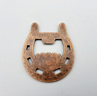 Vintage Copper Or Brass 2 25  Horseshoe Shaped Bottle Opener Stars Rustic Rodeo