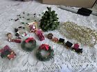 Vintage Dollhouse Miniature Lot Of 17 Christmas Tree And Decorations 1 12 1980   s