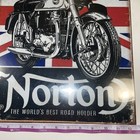 Norton Motorcycles Tin Metal Sign 12   x16    Vintage Distressed Look Brand New