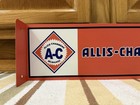 Allis Chalmers Tractor Machinery Flange Sign 2 Sided Vintage Style Wall Decor