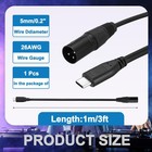 3 Pin Xlr Male To Type-c Male Adapter Cable  1pcs 3ft Xlr Microphone Cable