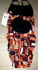 Speedo Womens New Nwt 1 Pc Swim Swimming Suit Size 34 Msrp 78 00 Black Orange