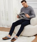 Men s Memory Foam Moccasin Slippers Warm Plush Indoor Outdoor House Shoes Gift