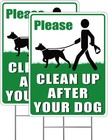 2-pack Clean Up After Your Dog Signs  12 6  X 9 5  With Metal Stake  No Dog P   