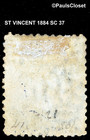 St Vincent 1884 Sc 37 4p Queen Victoria Dull Blue Used No Gum Fine