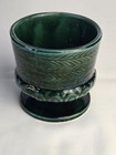 Vintage Hull F84 Green Glazed Pottery Pedestal Planter