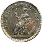1723 M 3 2-bc 10 R-5 Pcgs Sp 63 Wood s Hibernia Farthing Silver Colonial