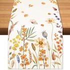 Table Runner Wildflower Burlap Table 13  X 72   Table Runner Fall Floral Berry