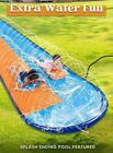 Sloosh Double Slides Heavy Duty Lawn Sprinkler Water Slide Kids Summer Fun