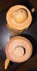 2 Vtg Hand Carved Asian 12    Figures