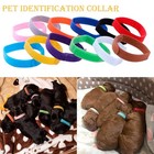 12 Pcs Puppy Whelping Collars Multicolor Adjustable Double Sided
